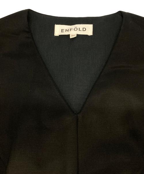 ENFOLD（エンフォルド）ENFOLD (エンフォルド) ノースリーブワンピース ブラック サイズ:Sの古着・服飾アイテム