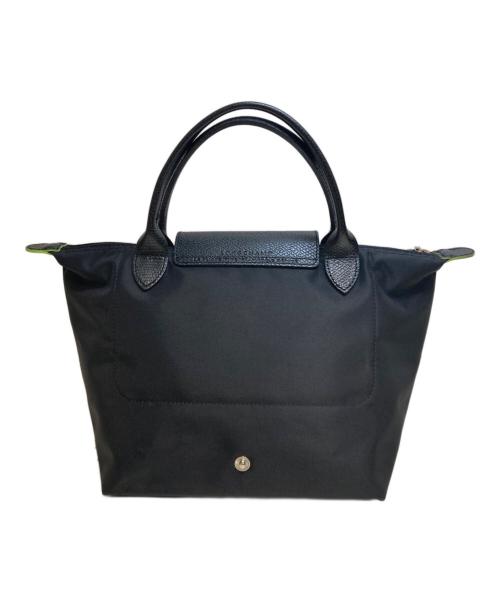 LONGCHAMP（ロンシャン）LONGCHAMP (ロンシャン) ル・プリアージュ グリーンS ハンドバッグ ブラック×グリーンの古着・服飾アイテム