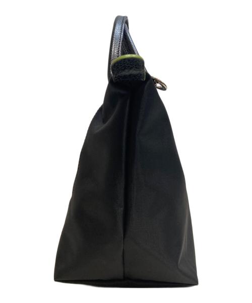 LONGCHAMP（ロンシャン）LONGCHAMP (ロンシャン) ル・プリアージュ グリーンS ハンドバッグ ブラック×グリーンの古着・服飾アイテム