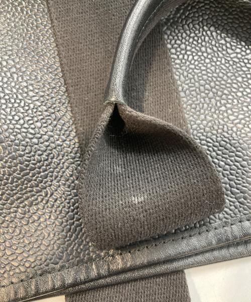 Breath TOPKAPI（ブレストプカピ）Breath TOPKAPI (ブレストプカピ) スコッチグレイン ショルダー付きトートバッグ ブラックの古着・服飾アイテム