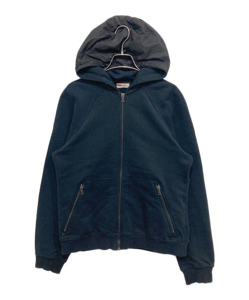 PRADA SPORTS（プラダスポーツ）PRADA SPORTS (プラダスポーツ) ナイロン切替フードジップパーカー ブラック サイズ:Lの古着・服飾アイテム