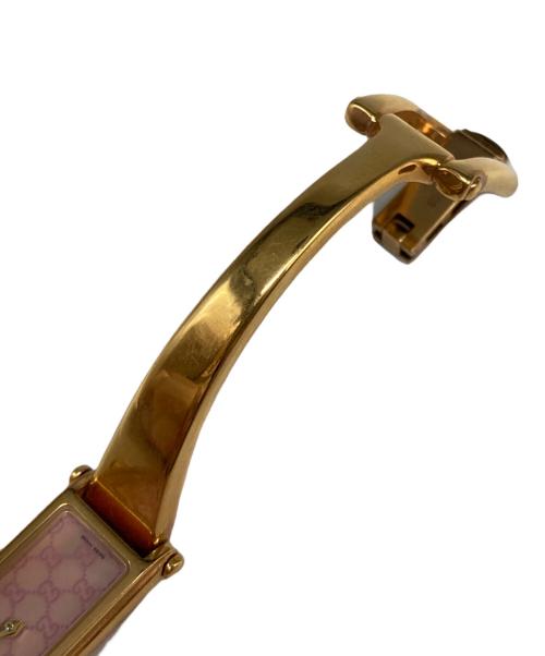 GUCCI（グッチ）GUCCI (グッチ) 1Pダイヤ 1500Lリストウォッチ ピンクの古着・服飾アイテム