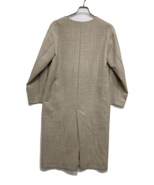 FRAMeWORK（フレームワーク）FRAMeWORK (フレームワーク) ダブルフェイスノーカラースプリングコート ベージュ サイズ:38の古着・服飾アイテム