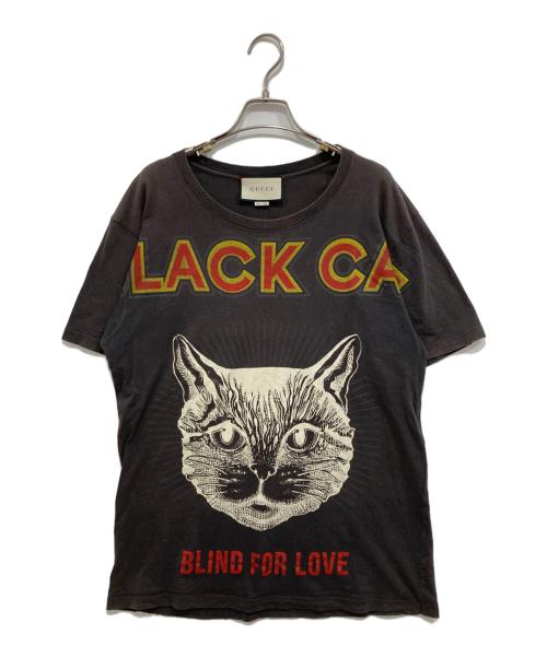 GUCCI（グッチ）GUCCI (グッチ) BLACK CAT PRINT TEE ブラック サイズ:Sの古着・服飾アイテム