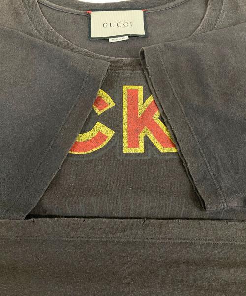 GUCCI（グッチ）GUCCI (グッチ) BLACK CAT PRINT TEE ブラック サイズ:Sの古着・服飾アイテム