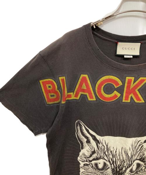 GUCCI（グッチ）GUCCI (グッチ) BLACK CAT PRINT TEE ブラック サイズ:Sの古着・服飾アイテム