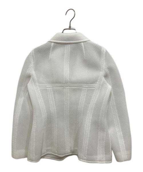 ESCADA（エスカーダ）ESCADA (エスカーダ) メッシュテーラードジャケット ホワイト サイズ:Mの古着・服飾アイテム