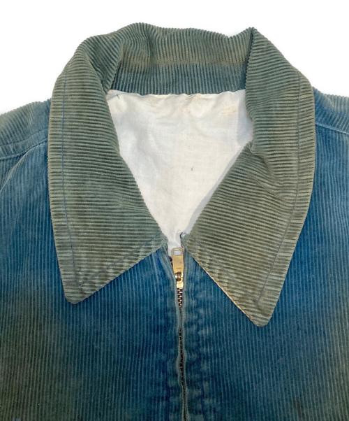 USED（ユーズド）USED (ユーズド) ヴィンテージコーデュロイ刺繍スタジアムジャケット ブルー サイズ:M相当の古着・服飾アイテム