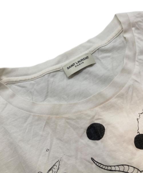 Saint Laurent Paris（サンローランパリ）Saint Laurent Paris (サンローランパリ) Grimes Love T-shirt ホワイト サイズ:Sの古着・服飾アイテム