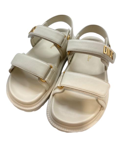 Christian Dior（クリスチャン ディオール）Christian Dior (クリスチャン ディオール) Dioract スライドサンダル ホワイト サイズ:35の古着・服飾アイテム