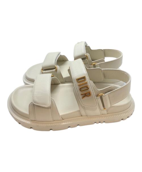 Christian Dior（クリスチャン ディオール）Christian Dior (クリスチャン ディオール) Dioract スライドサンダル ホワイト サイズ:35の古着・服飾アイテム