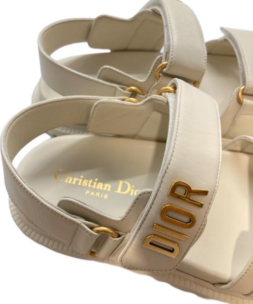 Christian Dior（クリスチャン ディオール）Christian Dior (クリスチャン ディオール) Dioract スライドサンダル ホワイト サイズ:35の古着・服飾アイテム