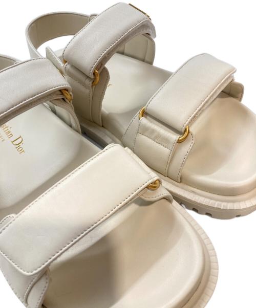 Christian Dior（クリスチャン ディオール）Christian Dior (クリスチャン ディオール) Dioract スライドサンダル ホワイト サイズ:35の古着・服飾アイテム