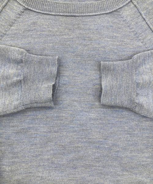 3.1 phillip lim（スリーワンフィリップリム）3.1 phillip lim (スリーワンフィリップリム) スマイルマークラグランニット ブルー サイズ:Mの古着・服飾アイテム