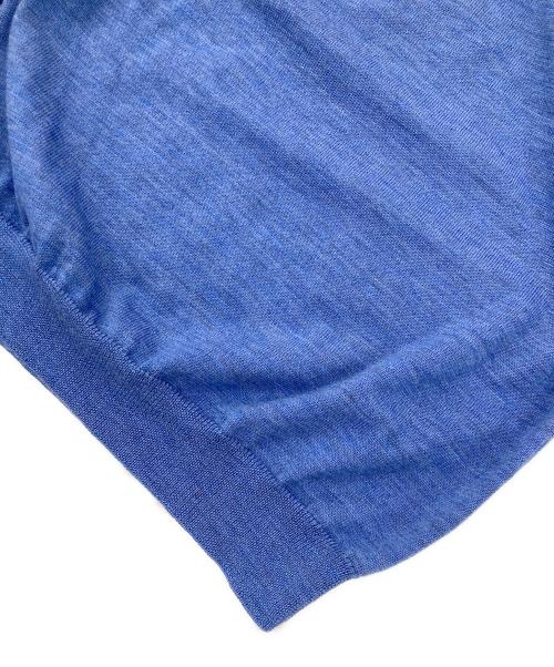 3.1 phillip lim（スリーワンフィリップリム）3.1 phillip lim (スリーワンフィリップリム) スマイルマークラグランニット ブルー サイズ:Mの古着・服飾アイテム