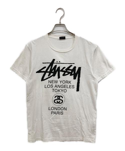 stussy（ステューシー）stussy (ステューシー) WORLD TOUR T SHIRT ホワイト サイズ:Sの古着・服飾アイテム