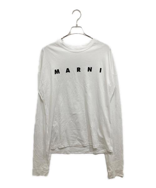 MARNI（マルニ）MARNI (マルニ) ロゴロングスリーブTシャツ ホワイト サイズ:XL(50)の古着・服飾アイテム
