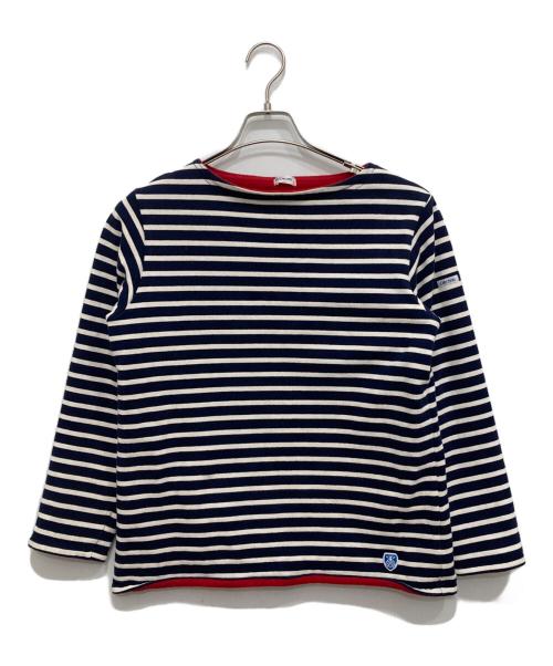 ORCIVAL（オーシバル）ORCIVAL (オーシバル) フリースライニングバスクシャツ ネイビー×レッド サイズ:2の古着・服飾アイテム