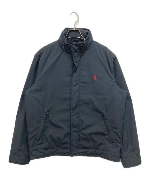 POLO RALPH LAUREN（ポロ・ラルフローレン）POLO RALPH LAUREN (ポロ・ラルフローレン) 裏フリースブルゾン ブラック サイズ:Mの古着・服飾アイテム