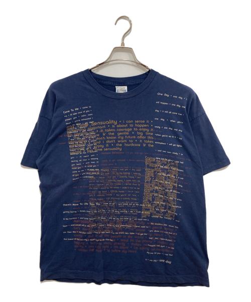Bjork（ビョーク）Bjork (ビョーク) bjork 1994 THE LYRICAL TEXT NAVY TEE ネイビー サイズ:XLの古着・服飾アイテム