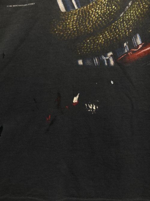 HARLEY-DAVIDSON（ハーレーダビッドソン）HARLEY-DAVIDSON (ハーレーダビッドソン) スネークプリントバイカーTシャツ フェードブラック サイズ:Lの古着・服飾アイテム