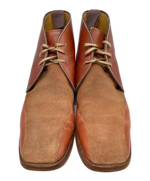 Tricker's（トリッカーズ）Tricker's (トリッカーズ) JACK COLLECTION 異素材切替ショートブーツ ブラウン サイズ:24.5cm(UK5 1/2)の古着・服飾アイテム