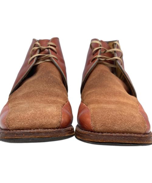 Tricker's（トリッカーズ）Tricker's (トリッカーズ) JACK COLLECTION 異素材切替ショートブーツ ブラウン サイズ:24.5cm(UK5 1/2)の古着・服飾アイテム