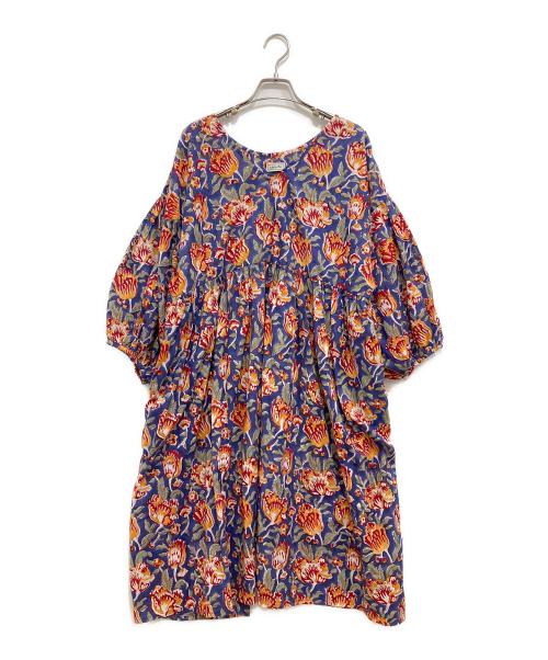 saruche（サルーチェ）saruche (サルーチェ) 総柄ワンピース ネイビー サイズ:FREEの古着・服飾アイテム