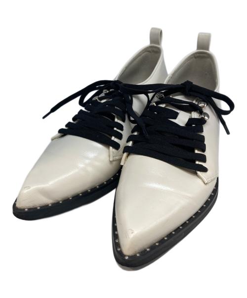 SY UNITED ARROWS（シーユナイテッドアローズ）SY UNITED ARROWS (シーユナイテッドアローズ) ポインテッドレースアップフラットシューズ ホワイト サイズ:25cmの古着・服飾アイテム