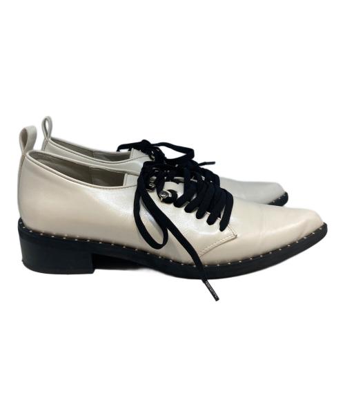SY UNITED ARROWS（シーユナイテッドアローズ）SY UNITED ARROWS (シーユナイテッドアローズ) ポインテッドレースアップフラットシューズ ホワイト サイズ:25cmの古着・服飾アイテム