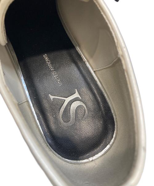 SY UNITED ARROWS（シーユナイテッドアローズ）SY UNITED ARROWS (シーユナイテッドアローズ) ポインテッドレースアップフラットシューズ ホワイト サイズ:25cmの古着・服飾アイテム