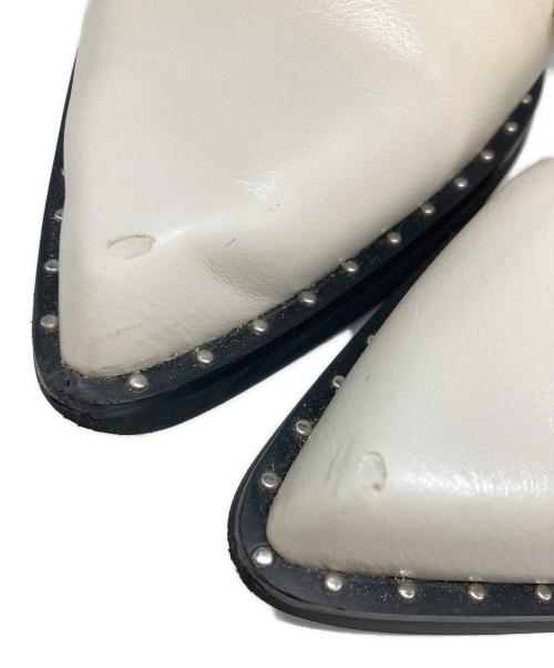 SY UNITED ARROWS（シーユナイテッドアローズ）SY UNITED ARROWS (シーユナイテッドアローズ) ポインテッドレースアップフラットシューズ ホワイト サイズ:25cmの古着・服飾アイテム