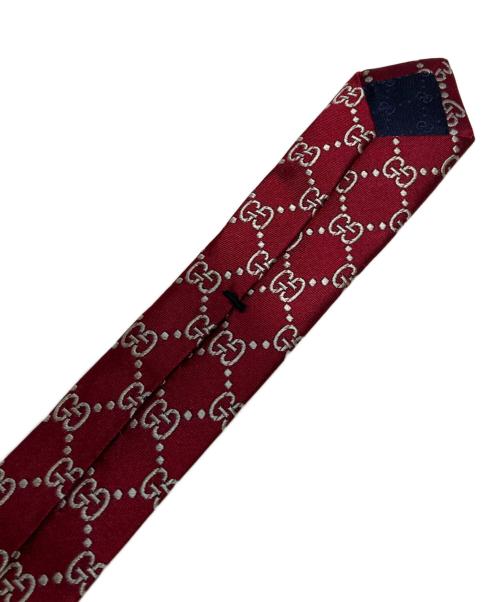GUCCI（グッチ）GUCCI (グッチ) GG総柄ネクタイ レッド サイズ:全長154cmの古着・服飾アイテム