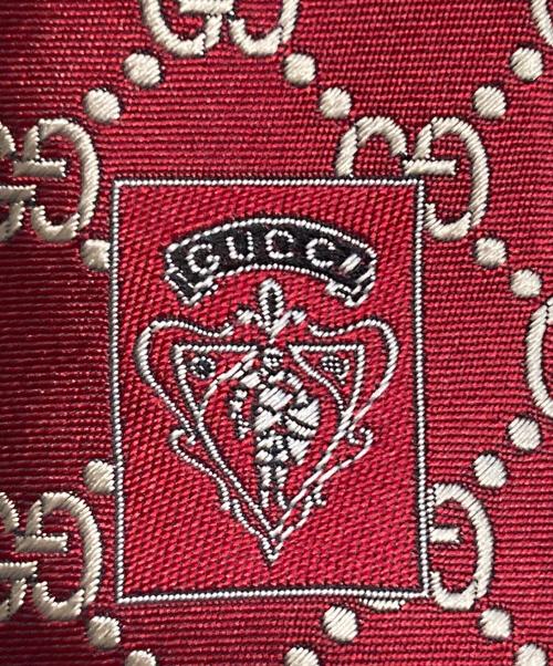 GUCCI（グッチ）GUCCI (グッチ) GG総柄ネクタイ レッド サイズ:全長154cmの古着・服飾アイテム