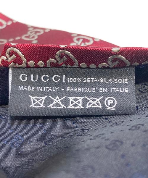 GUCCI（グッチ）GUCCI (グッチ) GG総柄ネクタイ レッド サイズ:全長154cmの古着・服飾アイテム