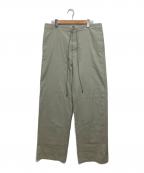 AURALEEオーラリー）の古着「WASHESD FINX TWILL EASY WIDE PANTS」｜グリーン
