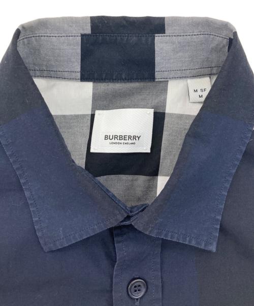 BURBERRY LONDON（バーバリーロンドン）BURBERRY LONDON (バーバリーロンドン) ノヴァチェックシャツ ネイビー サイズ:Mの古着・服飾アイテム