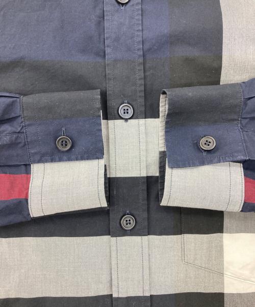 BURBERRY LONDON（バーバリーロンドン）BURBERRY LONDON (バーバリーロンドン) ノヴァチェックシャツ ネイビー サイズ:Mの古着・服飾アイテム