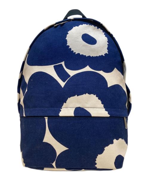 marimekko（マリメッコ）marimekko (マリメッコ) Enni Unikko バックパック ブルー×ホワイトの古着・服飾アイテム
