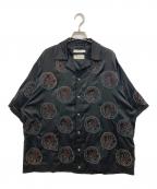 ROTOL×jiedaロトル×ジエダ）の古着「刺繍オープンカラーシャツ」｜ブラック