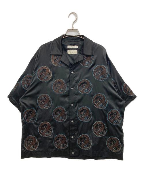 ROTOL（ロトル）ROTOL (ロトル) jieda (ジエダ) 刺繍オープンカラーシャツ ブラック サイズ:Mの古着・服飾アイテム