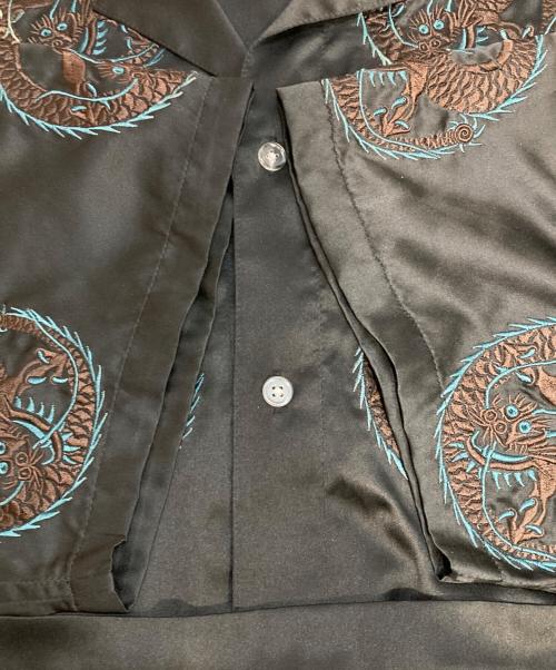 ROTOL（ロトル）ROTOL (ロトル) jieda (ジエダ) 刺繍オープンカラーシャツ ブラック サイズ:Mの古着・服飾アイテム