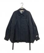 jiedaジエダ）の古着「RAYON STRIPE TAPE OVER」｜ブラック