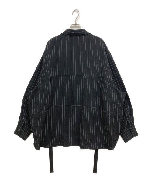 jieda（ジエダ）jieda (ジエダ) RAYON STRIPE TAPE OVER ブラック サイズ:M程度の古着・服飾アイテム