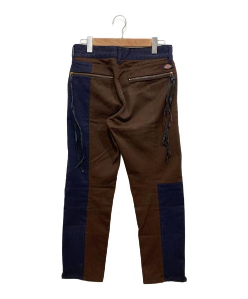 jieda（ジエダ）jieda (ジエダ) Dickies (ディッキーズ) swiching pants ブラウン×ネイビー サイズ:Sの古着・服飾アイテム