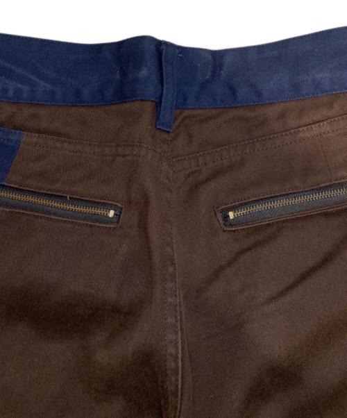 jieda（ジエダ）jieda (ジエダ) Dickies (ディッキーズ) swiching pants ブラウン×ネイビー サイズ:Sの古着・服飾アイテム