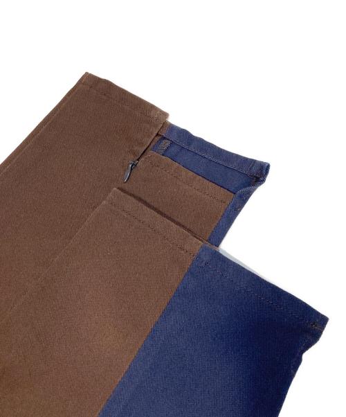 jieda（ジエダ）jieda (ジエダ) Dickies (ディッキーズ) swiching pants ブラウン×ネイビー サイズ:Sの古着・服飾アイテム