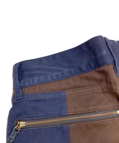 jieda（ジエダ）jieda (ジエダ) Dickies (ディッキーズ) swiching pants ブラウン×ネイビー サイズ:Sの古着・服飾アイテム