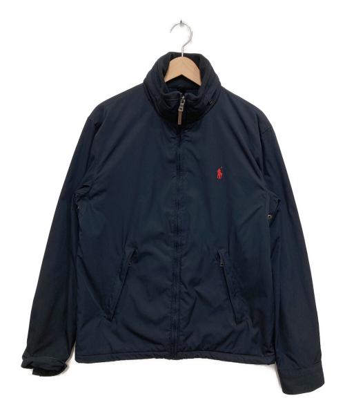 POLO RALPH LAUREN（ポロ・ラルフローレン）POLO RALPH LAUREN (ポロ・ラルフローレン) 裏フリースブルゾン ネイビー サイズ:Sの古着・服飾アイテム