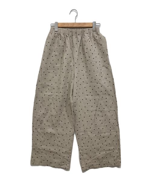 URBAN RESEARCH DOORS（アーバンリサーチドアーズ）URBAN RESEARCH DOORS (アーバンリサーチドアーズ) リネンドットイージーパンツ ベージュ サイズ:Mの古着・服飾アイテム